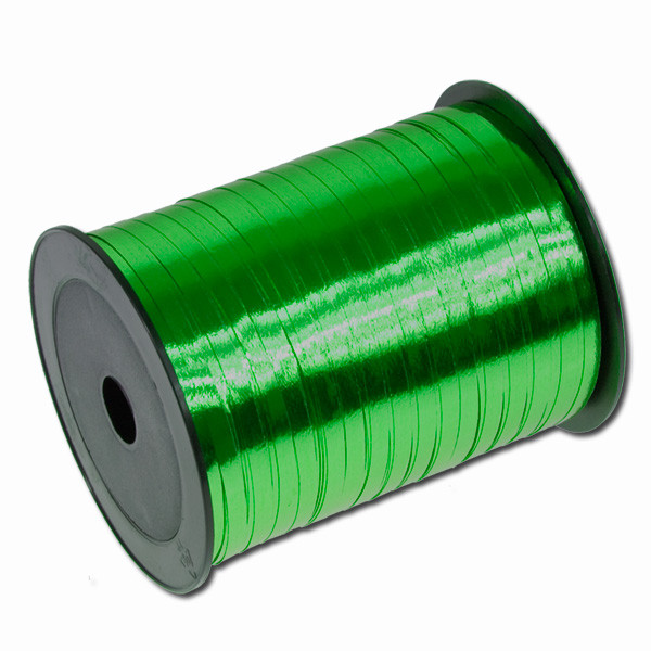Vázací metalické stuhy - tmavě zelená