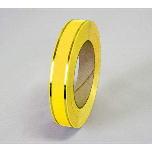 Stuhy se zlatými pásky - 20 mm / 50 Yd GOLDLINE - žlutá GL05 (1 ks)