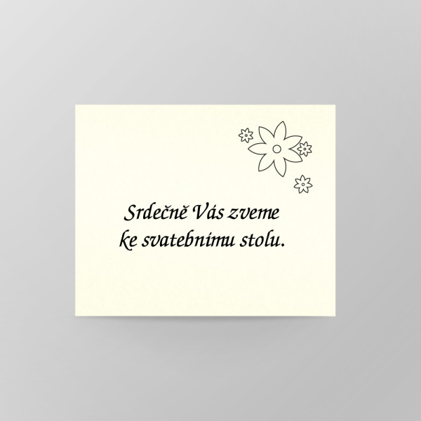 Pozvánka ke svatebnímu stolu - Romana