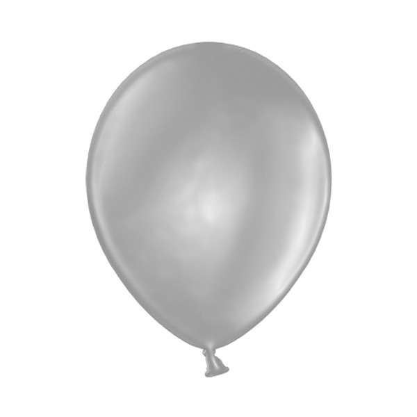 Balonek METALIK -  Ø25 cm - stříbrná (100 ks/bal)