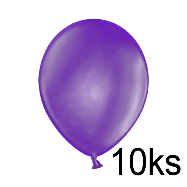 Balonek METALIK -  Ø25 cm - fialová (10 ks/bal)