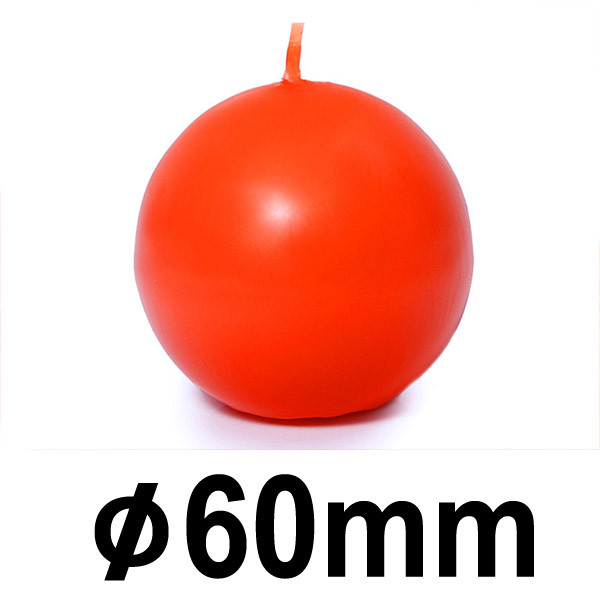 Svíčka koule PASTEL Ø 6 cm - oranžová (1 ks)