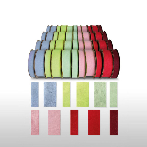 Přírodní stuhy - Cotton 2 (11 rolí/set)