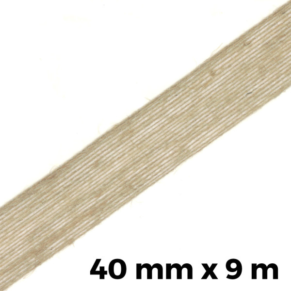 Jutová stuha 40 mm - přírodní (9 m/ks)