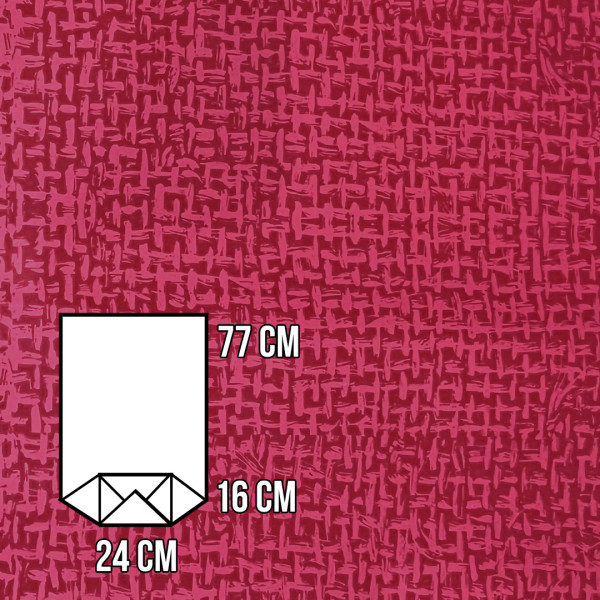 Sáček KMP 240 x 160 x 770 mm - červená, drobný křížek 4041 (10 ks / bal)