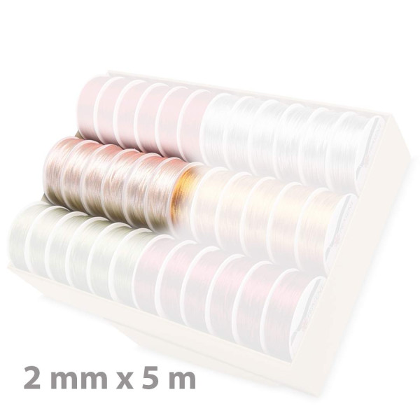 Tenká stužka 2 mm x 5 m - bílá (1 ks)