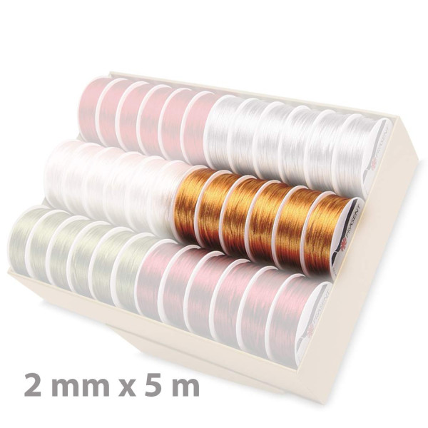 Tenká stužka 2 mm x 5 m - zlatá (1 ks)
