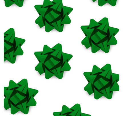 Nalepovací hvězdice Star 15/ 13 METAL – Zelená -  Ø70 mm (50 ks/bal)