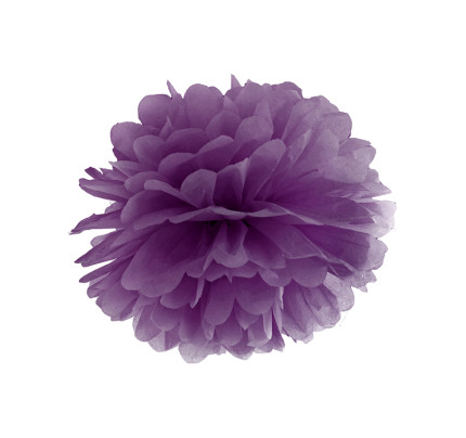 Papírová dekorace - Pompom Ø 35 cm - fialová ( 1 ks )
