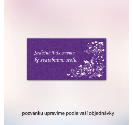 Pozvánka ke svatebnímu stolu FLOWER
