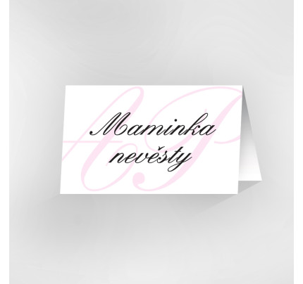 Svatební jmenovka MONOGRAM
