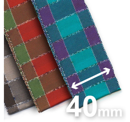 Dekorační stuhy s drátkem KILT - různé barvy (40 mm, 20 m/rol)